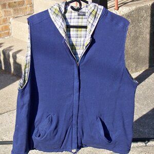 Andrew & Co Plus Women's Reversible Sleeveless Hoodie, Size 2X